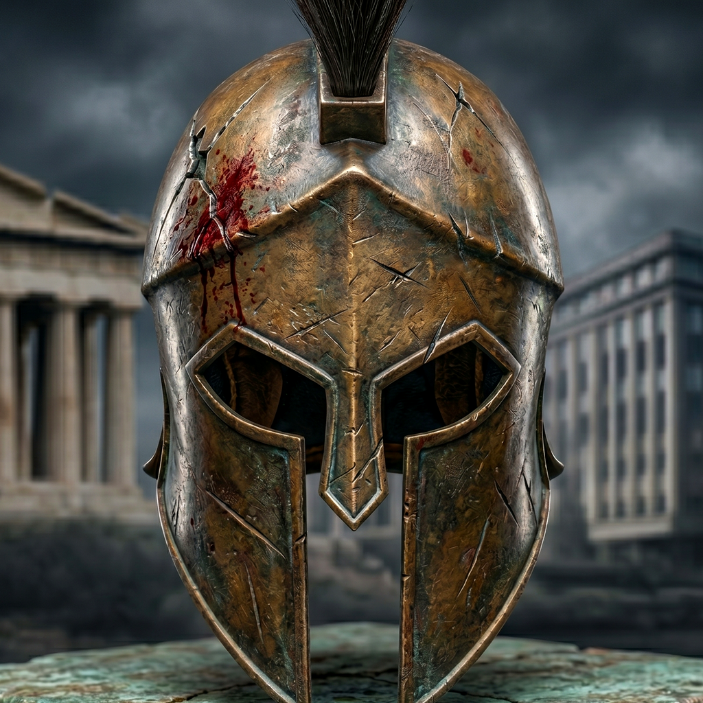 Cold Case Geschichte — Spartaner-Helm Sigil
